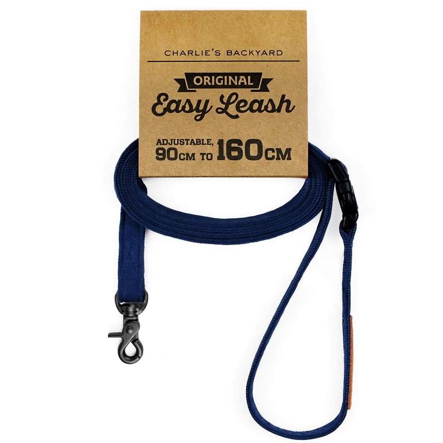 Adjustable Easy Dog Leash in Navy Walk CHARLIE'S BACKYARD   