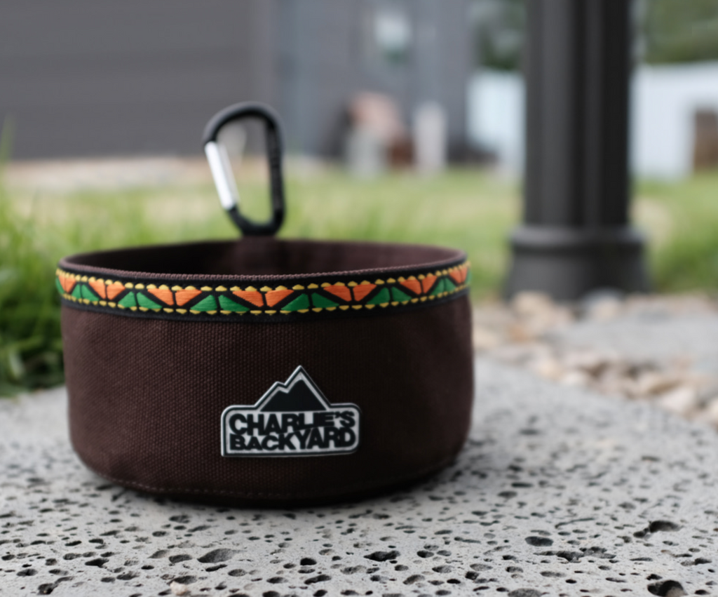 Portable Food & Water Bowl in Black Add-Ons CHARLIE'S BACKYARD   