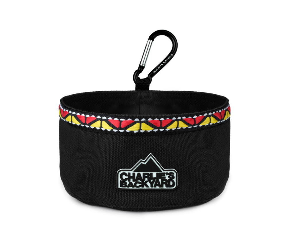Portable Food & Water Bowl in Black Add-Ons CHARLIE'S BACKYARD   