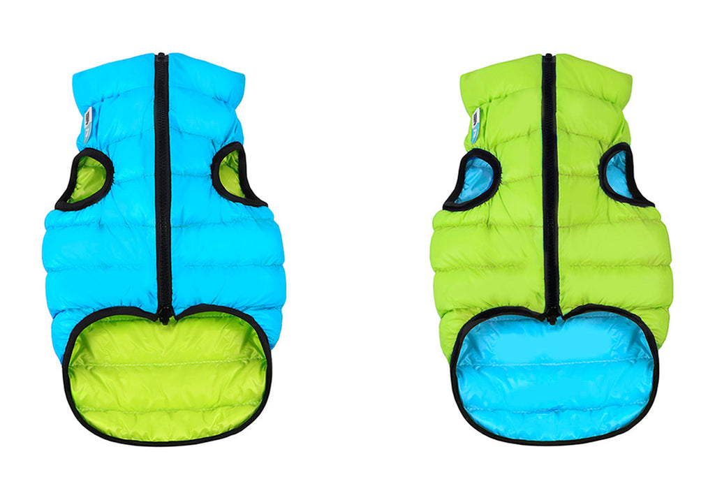COLLAR BRAND | Reversible AiryVest in Light Green and Blue (with Harness Hole) Coats & Jackets COLLAR BRAND   