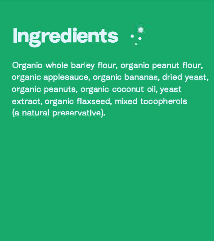 Noochies Organic Peanut Butter & Banana Dog Treats Eat BECAUSE ANIMALS   