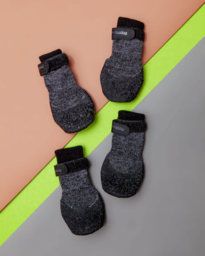 Rubber Dipped Dog Sock Boots in Black Wear FOU FOU BRANDS