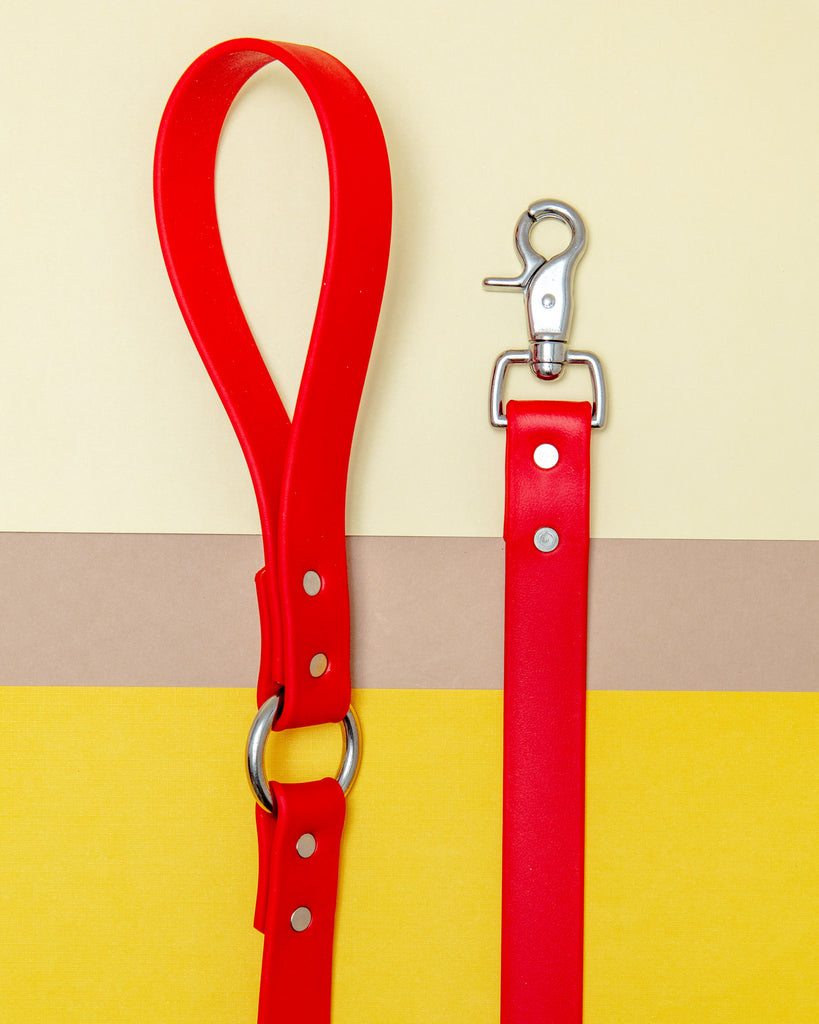 City Leash in Real Red (Made in the USA) WALK DOG & CO. COLLECTION   