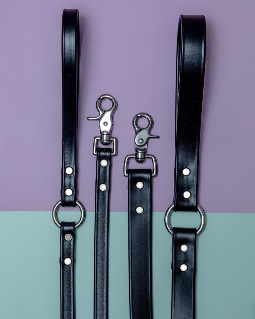 City Leash in Basic Black (Made in the USA) WALK DOG & CO. COLLECTION   