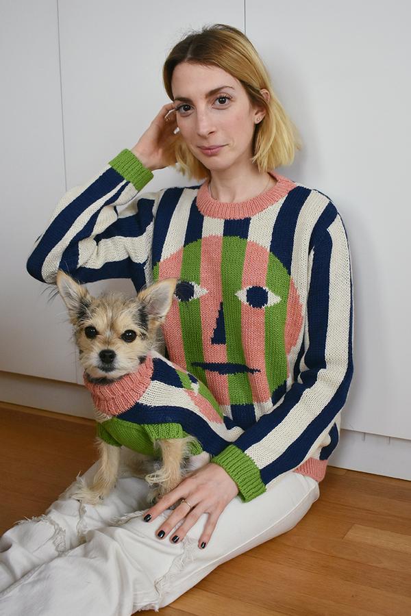 DUSEN DUSEN | Face Dog Sweater Apparel DUSEN DUSEN   