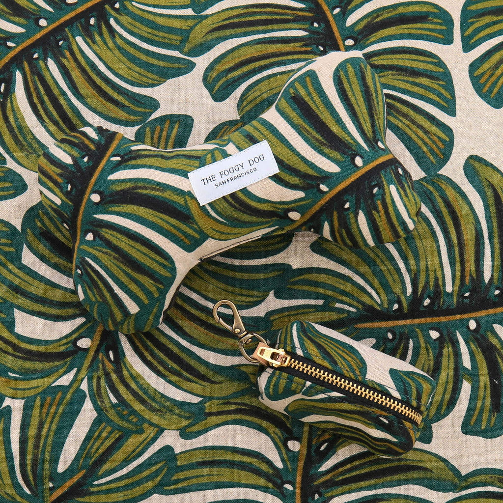 THE FOGGY DOG | Monstera Leaves Leash Bag Add-Ons THE FOGGY DOG   