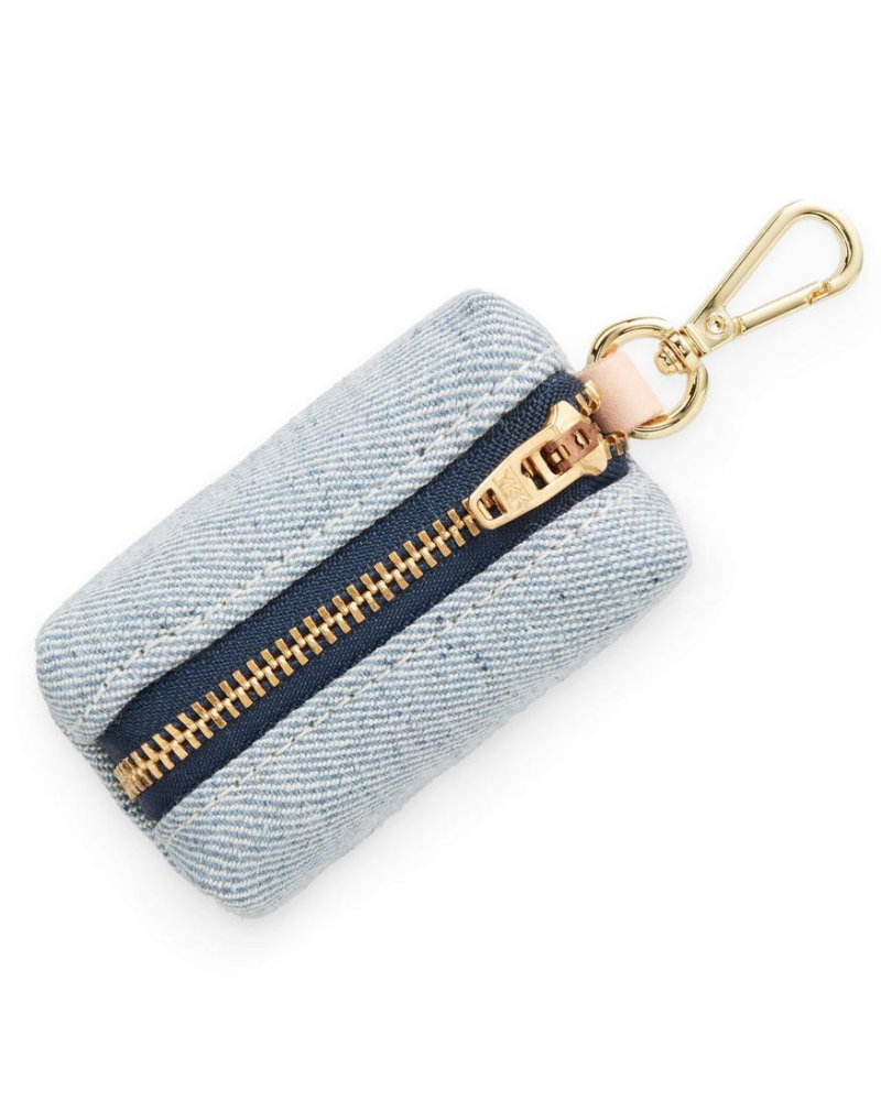 DOG & CO., Good Girl Bag Treat + Poop Bag Holder in Denim (Made in NYC)