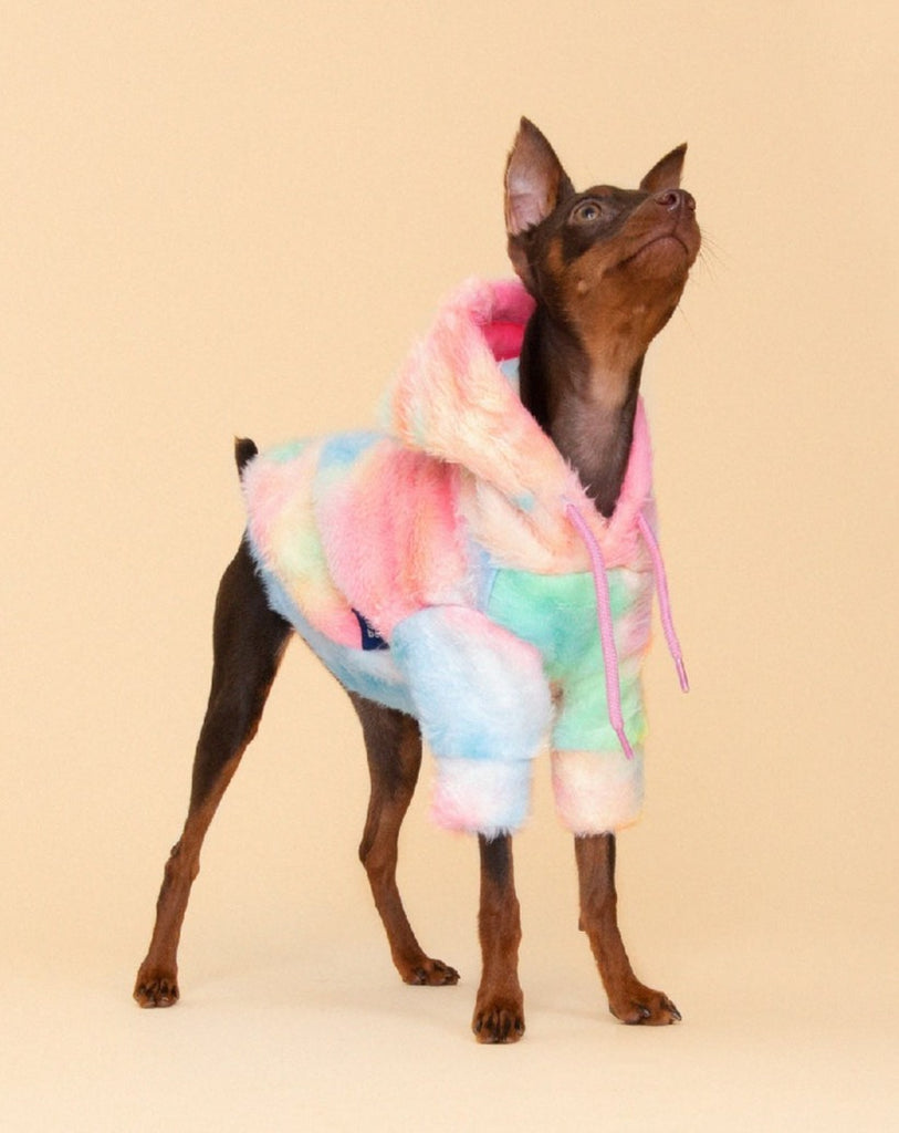 The Pineapple Express Fleece Hoodie<br>((FINAL SALE)) Dog Apparel LITTLE BEAST   