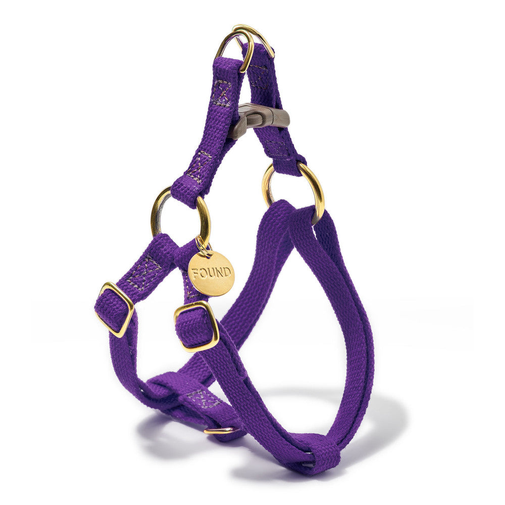FOUND MY ANIMAL | Cotton Webbing Harness in Purple Harness FOUND MY ANIMAL   