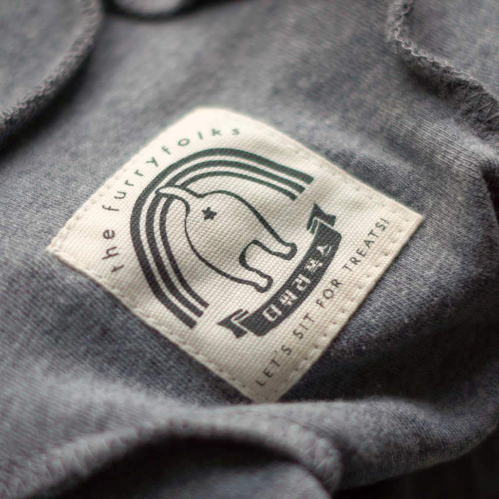 THE FURRYFOLKS | High Neck Tee in Grey Apparel THE FURRY FOLKS   