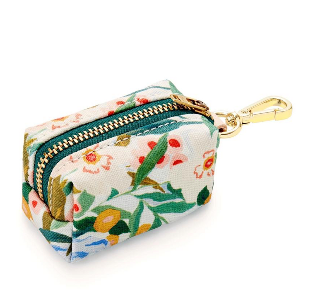 Gathered Print Floral Dog Leash Bag (Made in the USA) << FINAL SALE >> WALK THE FOGGY DOG   