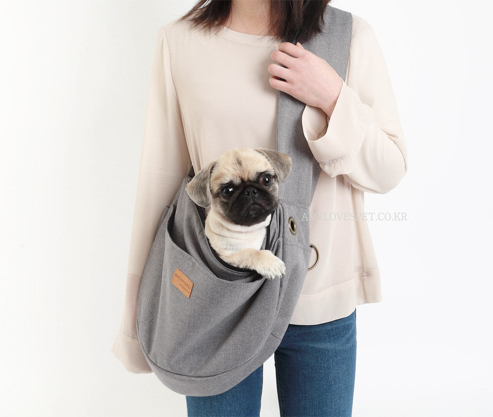 ALP | Haru Sling Bag in Light Grey Carry AMY LOVES PET   