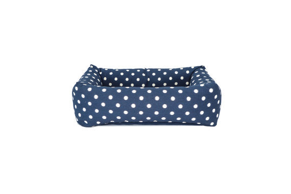 FITZ & FELLOW | Bolster Bed in Navy Ikat Dot Bed FITZ & FELLOW   