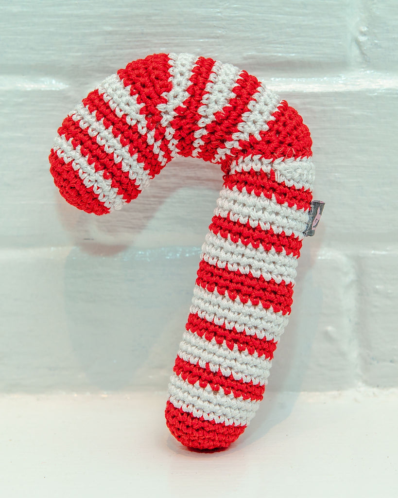 Candy Cane Organic Knit Dog Toy Play DOGO   