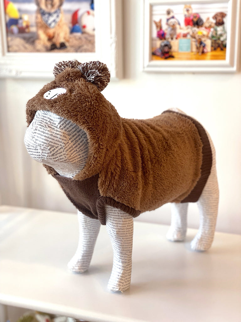 Fuzzy Wuzzy Teddy Bear Dog Hoodie Wear THE WORTHY DOG   