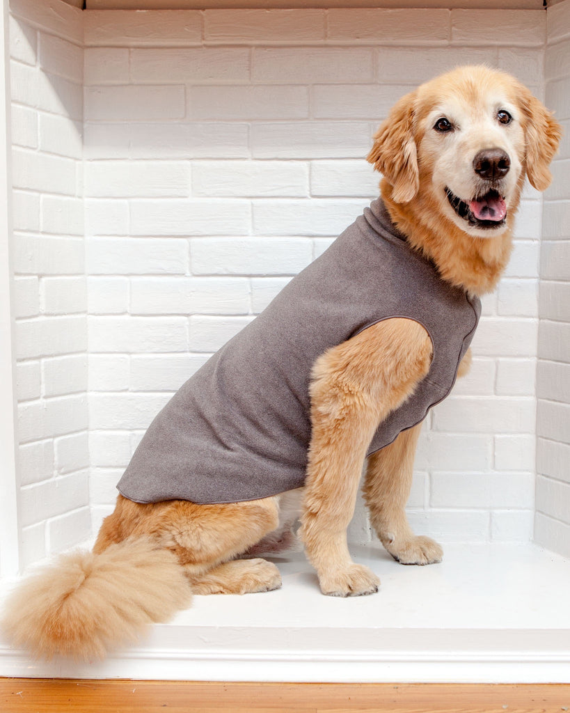 Pullover Stretch Dog Fleece in Charcoal Grey Wear GOLD PAW   