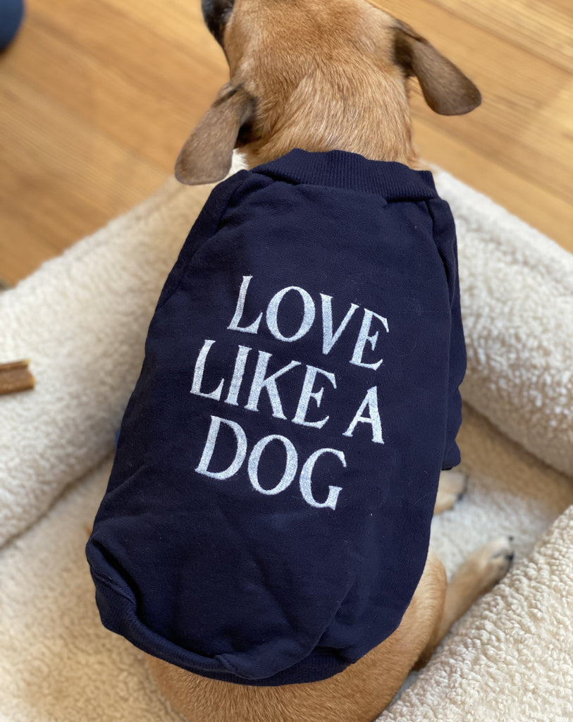 Cut-Sleeve “Love Like a Dog” T-Shirt (Made in the USA) (FINAL SALE) Wear DOG & CO. COLLECTION   