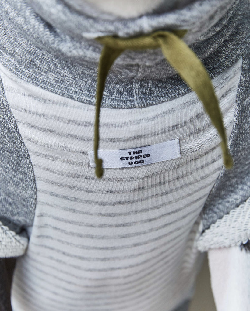 Oxford Stripe Dog Funnel Neck Pullover<br>((CLEARANCE) Wear THE STRIPED DOG   