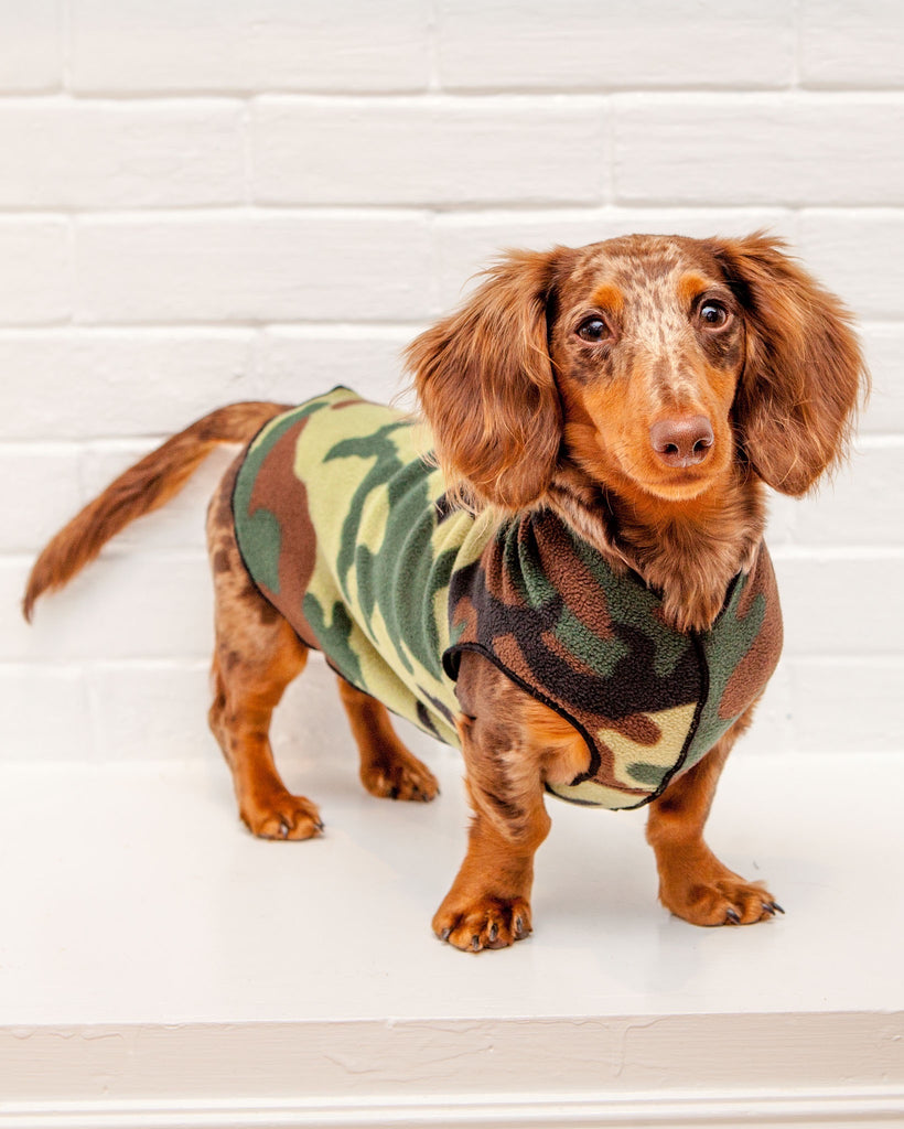 Stretch Fleece Pullover in Modern Camo Print Wear GOLD PAW   