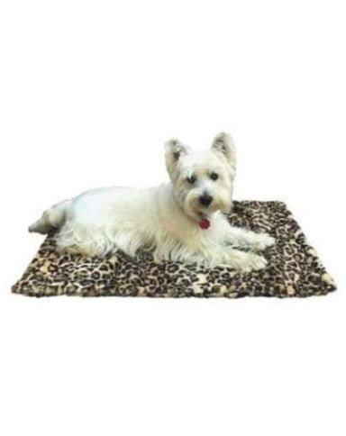Plush Dog Blanket in Sand Leopard HOME THE DOG SQUAD   