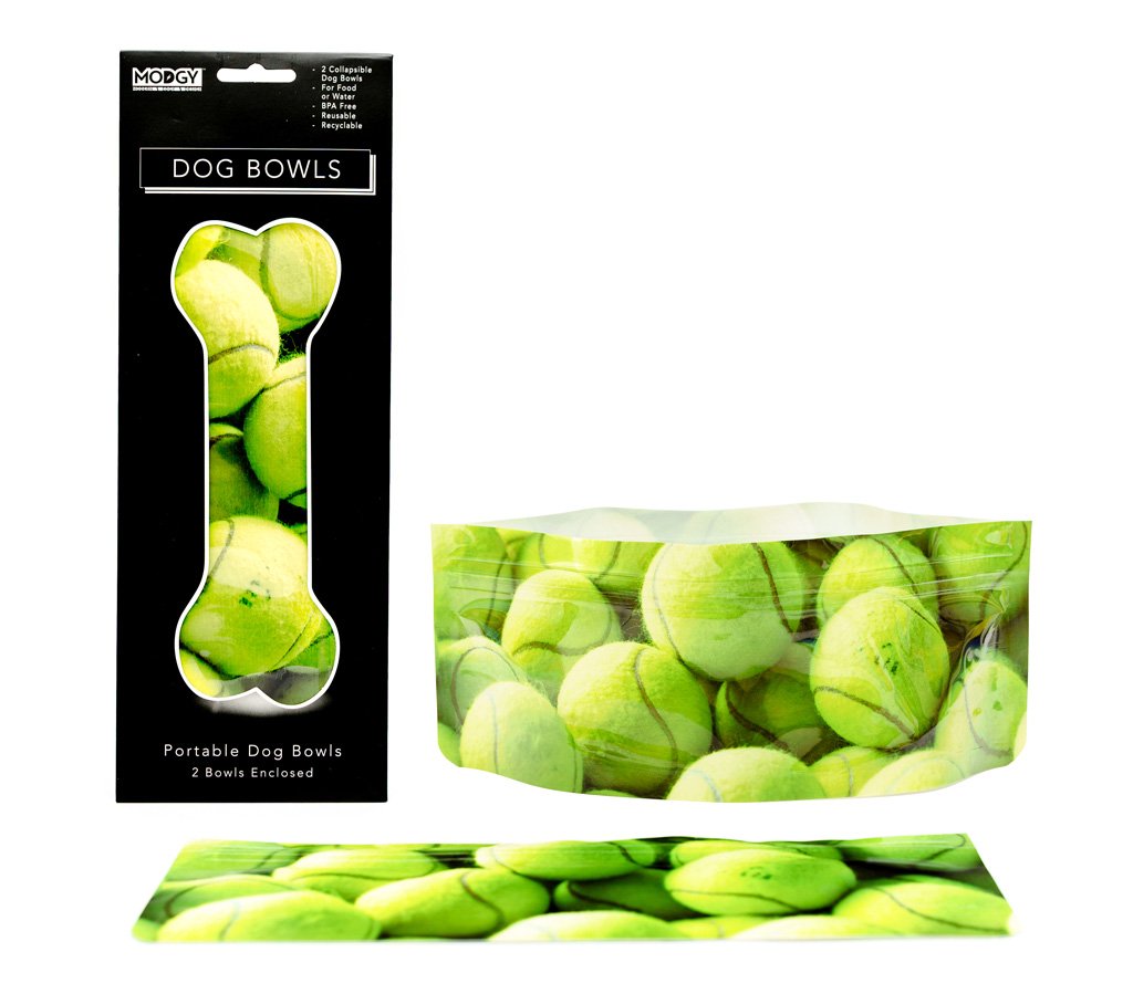 Tennis Ball Dog Water Bowl (Set of 2) << FINAL SALE >> Eat MODGY   