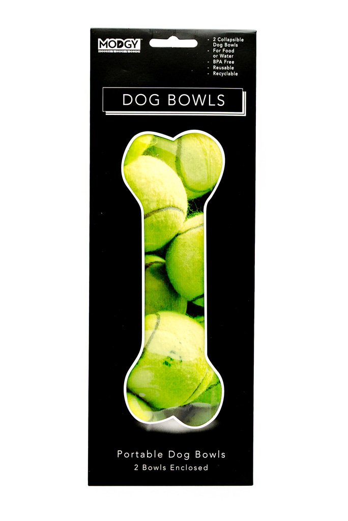 Tennis Ball Dog Water Bowl (Set of 2) << FINAL SALE >> Eat MODGY   