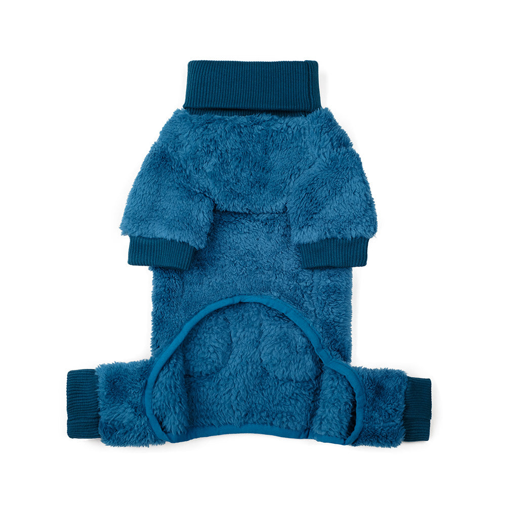 Monster Fleece Warmer Dog Onesie in Teal (FINAL SALE) Wear CHARLIE'S BACKYARD   