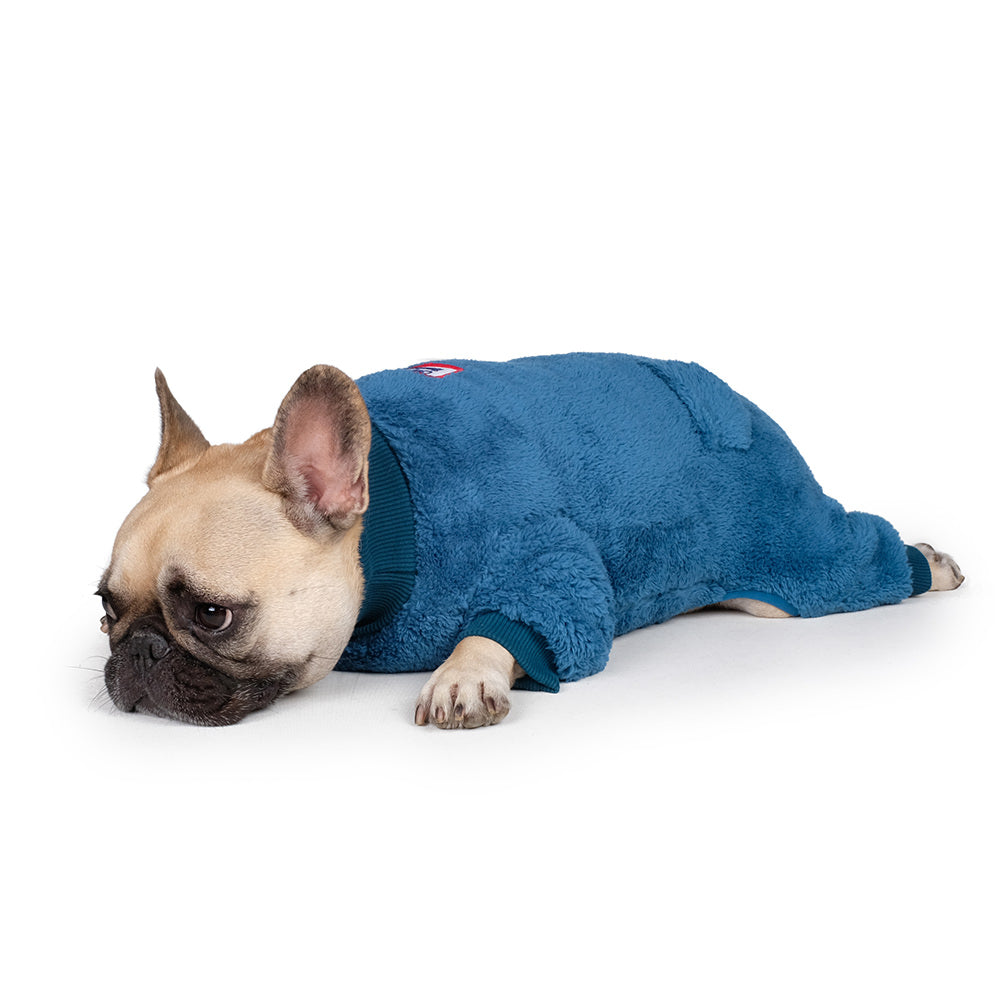 Monster Fleece Warmer Dog Onesie in Teal (FINAL SALE) Wear CHARLIE'S BACKYARD   