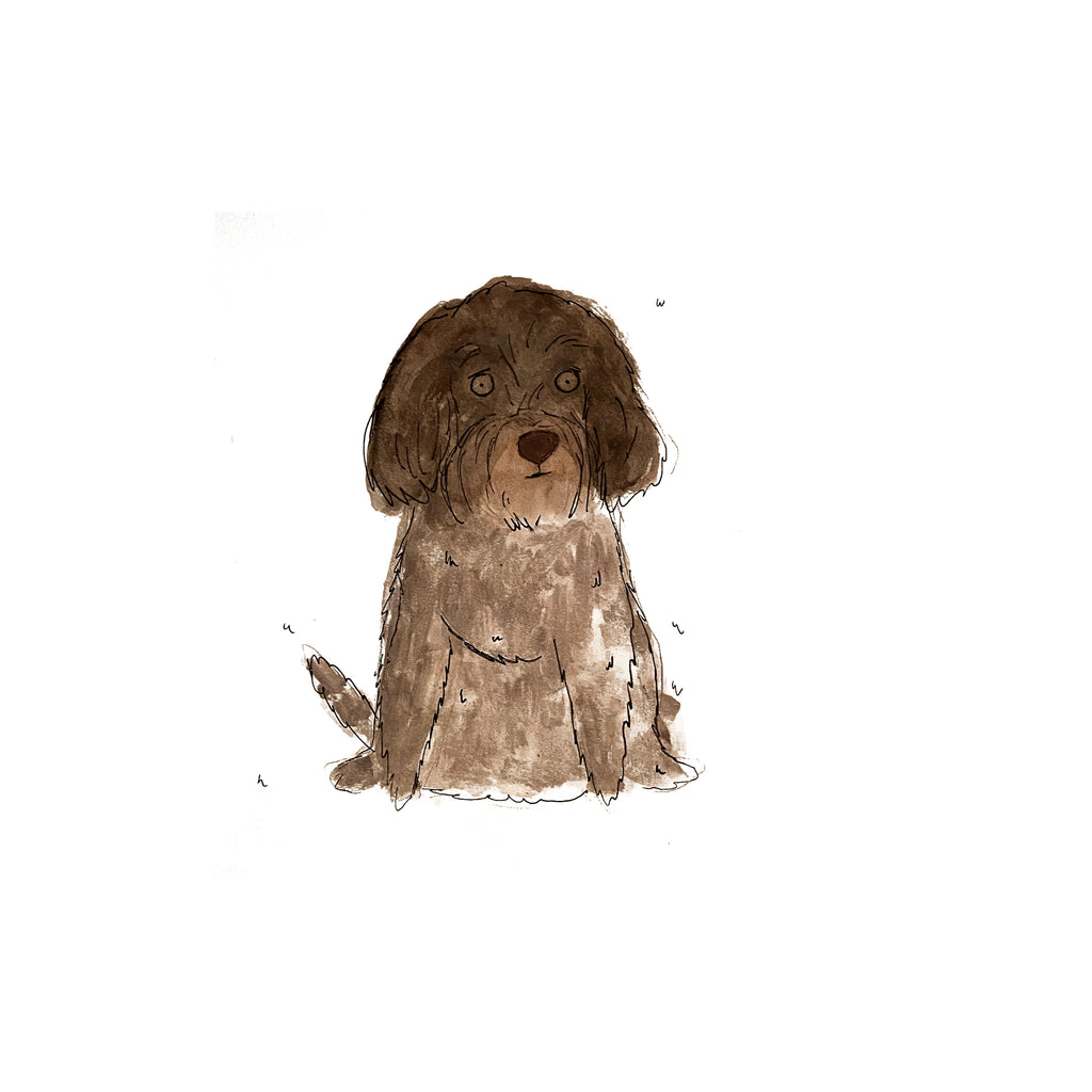 Custom Watercolor Pet Portrait (9" x 9") Drop Ship ANDREA CACERES   