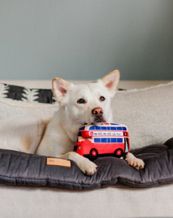 Double Decker Bus Plush Dog Toy Play P.L.A.Y.   