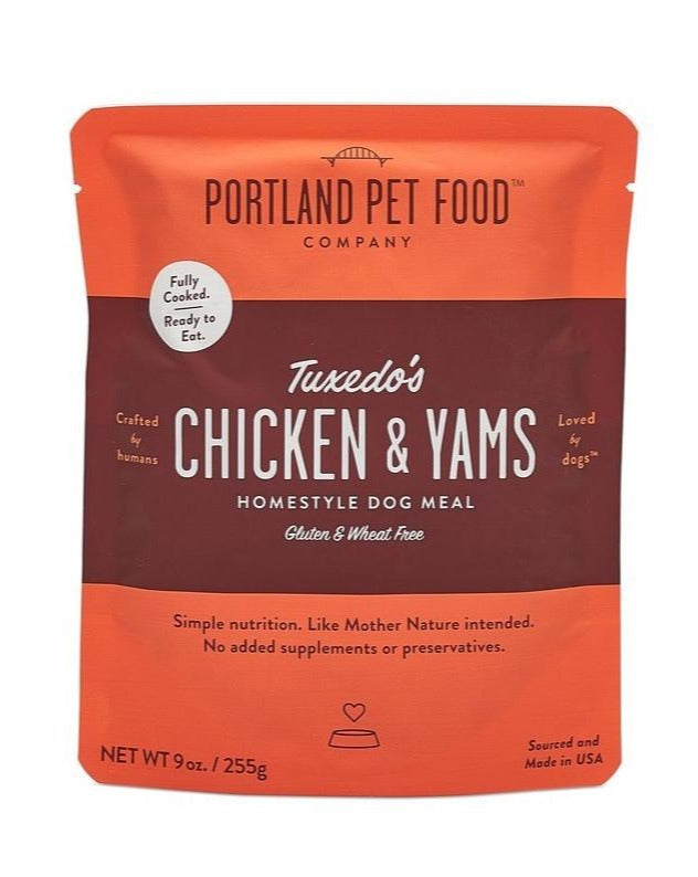 Tuxedo's Chicken & Yams Meal Pouch for Dogs (Made in the USA) Eat PORTLAND PET FOOD COMPANY   