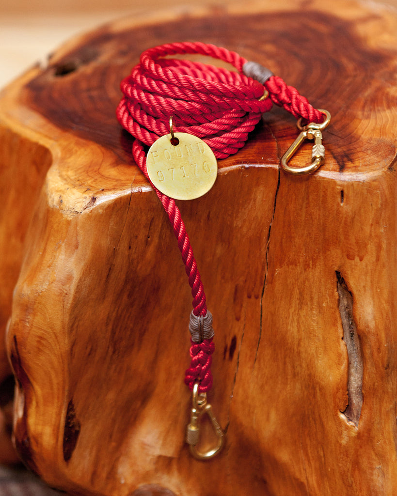 Adjustable Rope Lead in Red WALK FOUND MY ANIMAL   