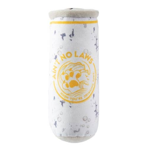 White Paw Hound Seltzer Plush Dog Toy in Muttlenial Mango Play HAUTE DIGGITY DOG   